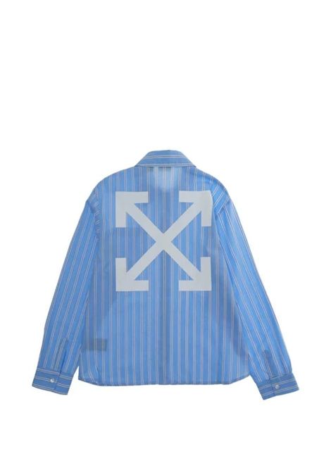 Camicia rigata con logo OFF WHITE KIDS | OBGA00AS26FAB002430